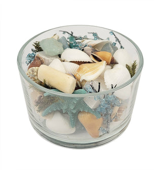 Ocean Plumes Glass Bowl Potpourri