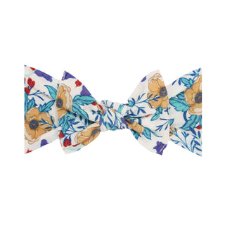 Baby Bling® Printed Knot soft nylon headband: Pink Rose