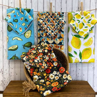 Ripe Lemon Waffle Bar Washcloths - Kitchen Gadget