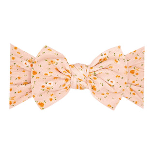 Baby Bling® Printed Knot soft nylon headband: Pink Rose