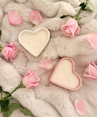 Cream Ceramic Heart 11oz Candle