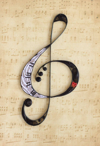 Treble Clef Quilled Card
