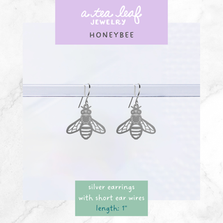 Honeybee Earrings: Gold / Short Ear Wires