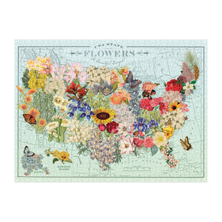 USA State Flowers 1000 Piece Puzzle Wendy Gold