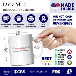 Patriotic USA Floral Gift Mug, 1776 Independence Day: Non-Customized