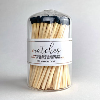 Modern Matchstick Bottle with Striker · 100 Long Safet: Yellow