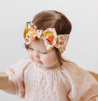 Baby Bling® Fall Printed Knot soft nylon headband: Marigold