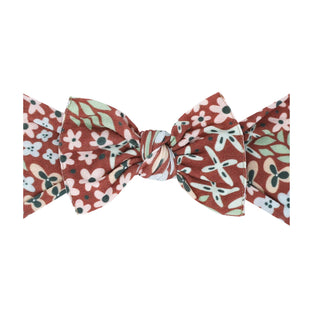 Baby Bling® Fall Printed Knot soft nylon headband: Saffron