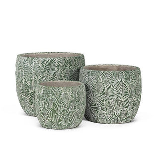 Green Leaf Planter: Medium (7"D)