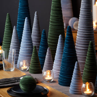 Trees Velvet Medium, Christmas 2025 Tabletop, Gift for: Light Ivory