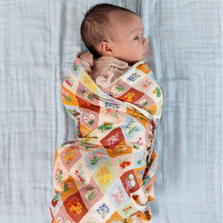 Vintage Blooms Muslin Baby Swaddle Blanket