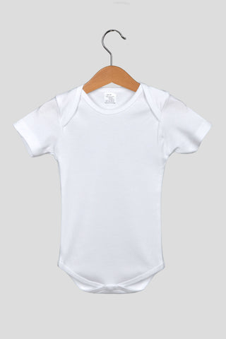 Cotton Short Sleeve Plain Bodysuit B01/0