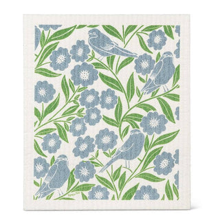 Birds & Leaves Dishcloth & Kitchen Towel Set