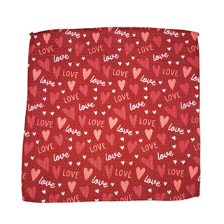 Valentines Hearts & Love Waffle Dishcloth - Valentines Gifts