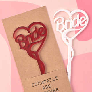 Cocktails are Forever Stir Stick, Bride: Opaque White