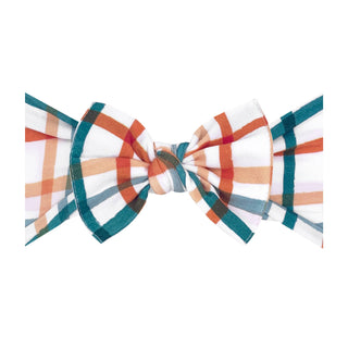 Baby Bling® Fall Printed Knot soft nylon headband: Marigold