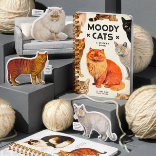 Moody Cats Sticker Book by Brass Monkey