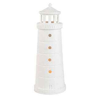 Beyond The Sea Lighthouse Tealight Holder: Lighthouse Medium - 7.1"