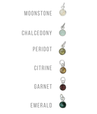 Tiny Moonstone Gemstone on Sterling Silver Necklace (Cira): Moonstone / 18" Satellite chain