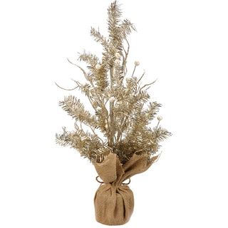 Small Champagne Tinsel Tree