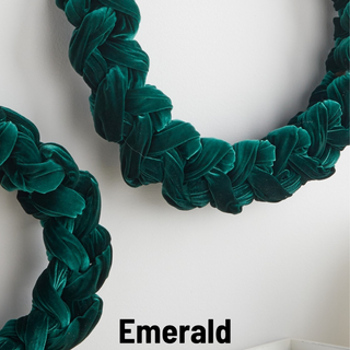 Woven Velvet Wreath, Entry Way, Christmas 2025, Hanukkah: Small Ivory