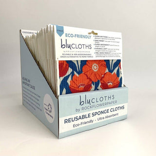 ICELANDIC POPPIES blu Cloths Reusable Sponge-Cloth, Set of 2