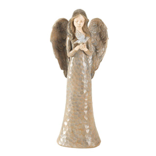 Angel Fig With Dove Rsn 10"H
