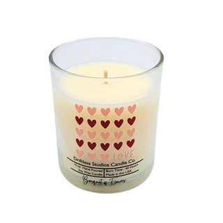 Heart Love Valentine's Clear Candle - Valentines Gifts: Sweethearts