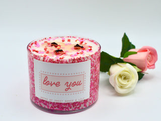 Love You - 3 Wick Valentine's Day Candle - 15 oz Soy Candle
