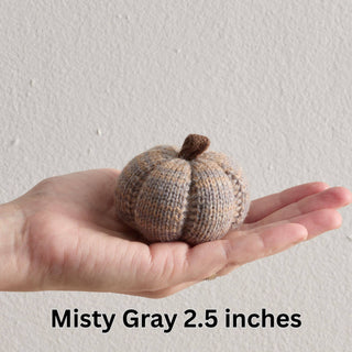 Cozy Knit Pumpkins, variegated yarns, unique autumn colors: 4 inch Sunset