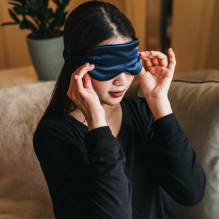 Silky Sleep Eye Mask - Premium Satin - Women's Accessories: Light Purple