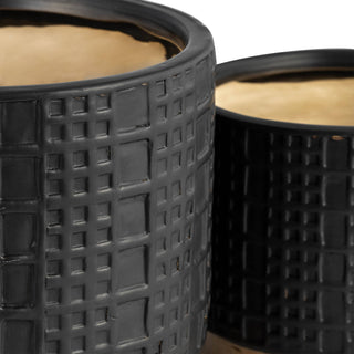 6" Black Ceramic Raised Mesh