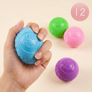 Smile Face Fuzzy Ball Squeeze Squishy Stress Relief Toy