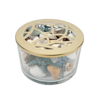Ocean Plumes Glass Bowl Potpourri