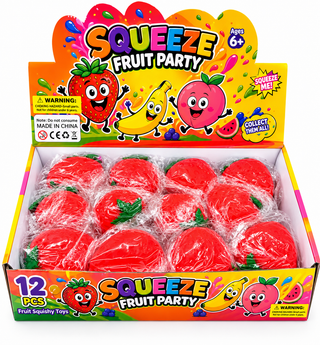 Strawberry Dough Ball Squishy – 12 Piece Display MSS1