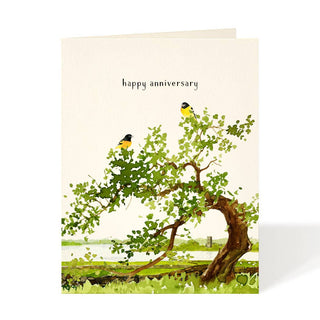 Goldfinches - Anniversary Greeting Cards
