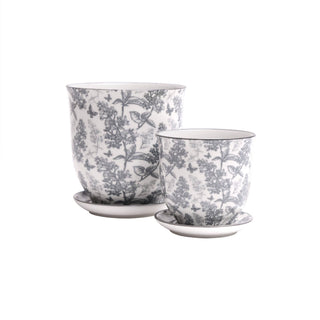 Liberte Indoor Porcelain Plant Pots: Grey Forest / 3.25"