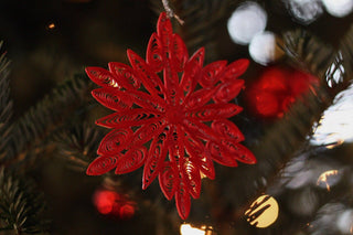 Red Snowflake Ornament