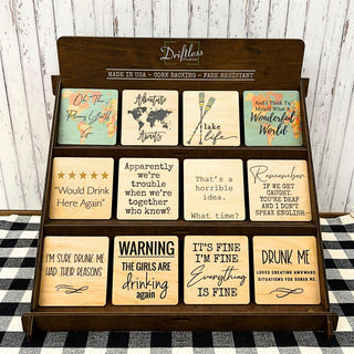 That's A Horrible Idea Funny Wood Bar Coaster