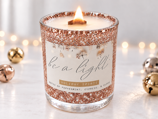 Sprinkle Holiday Spirit Rose Gold Soy Candle: Sprinkle Jar
