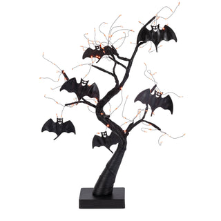 Halloween Hallmark Battery Black Willow Tree 2ft with Dual Color LEDs