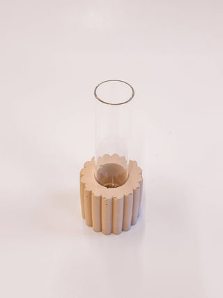 Scallop Concrete Propagation Vase: Raw Concrete