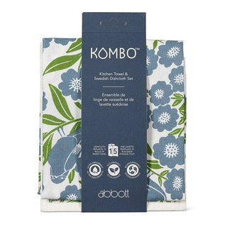 Birds & Leaves Dishcloth & Kitchen Towel Set