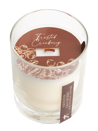 Frosted Cranberry 7.5 oz Wooden Wick Candle