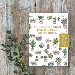 Thanks Teacher For Helping Me To Grow - Mini Card