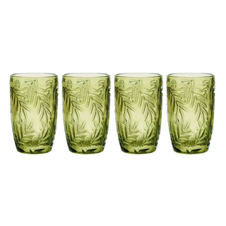 Fitz & Floyd Villa Palm Green 13OZ Hiball