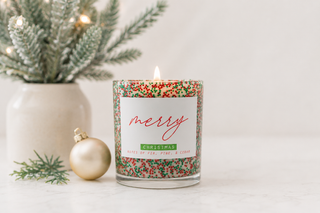 Merry Christmas Candle - Fraser Fir