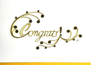 #704 G - Quilled Congrats