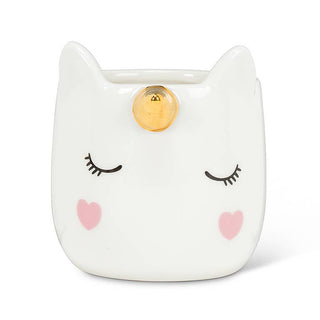 Sm Sleeping Unicorn Planter-3.5"H
