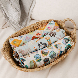 Vintage Blooms Muslin Baby Swaddle Blanket